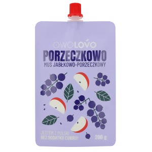 OWOLOVO Porzeczkowo Mus jabłkowo-porzeczkowy 200 g